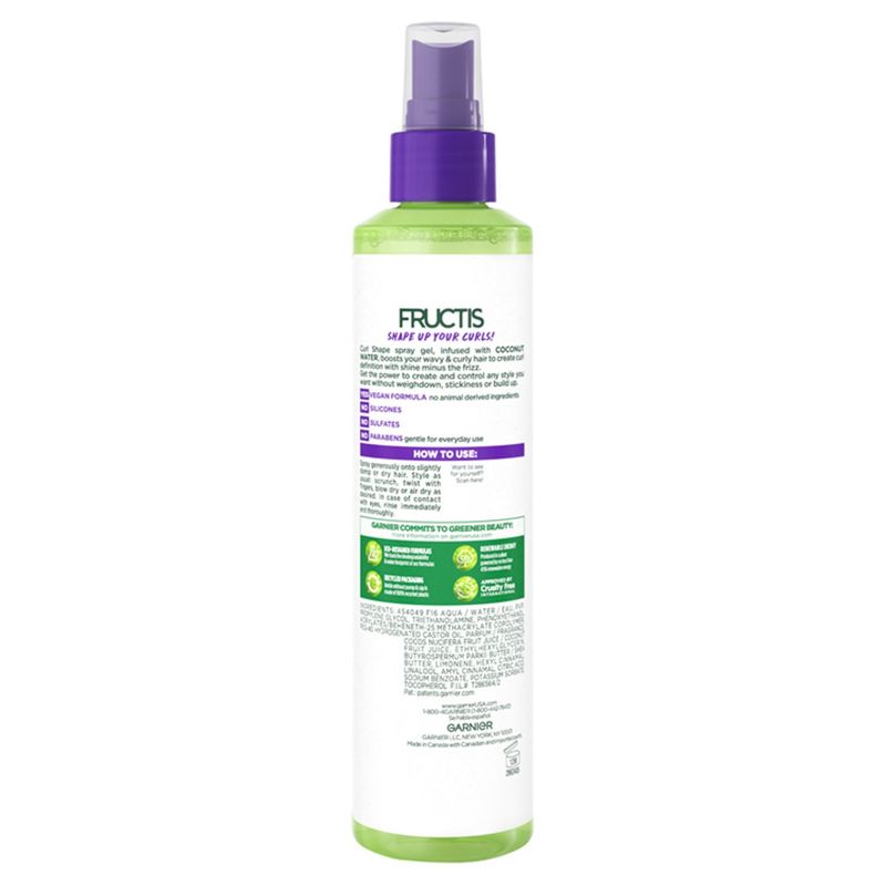 Garnier Fructis Curl Shape Defining Spray Gel, 8.5 fl oz