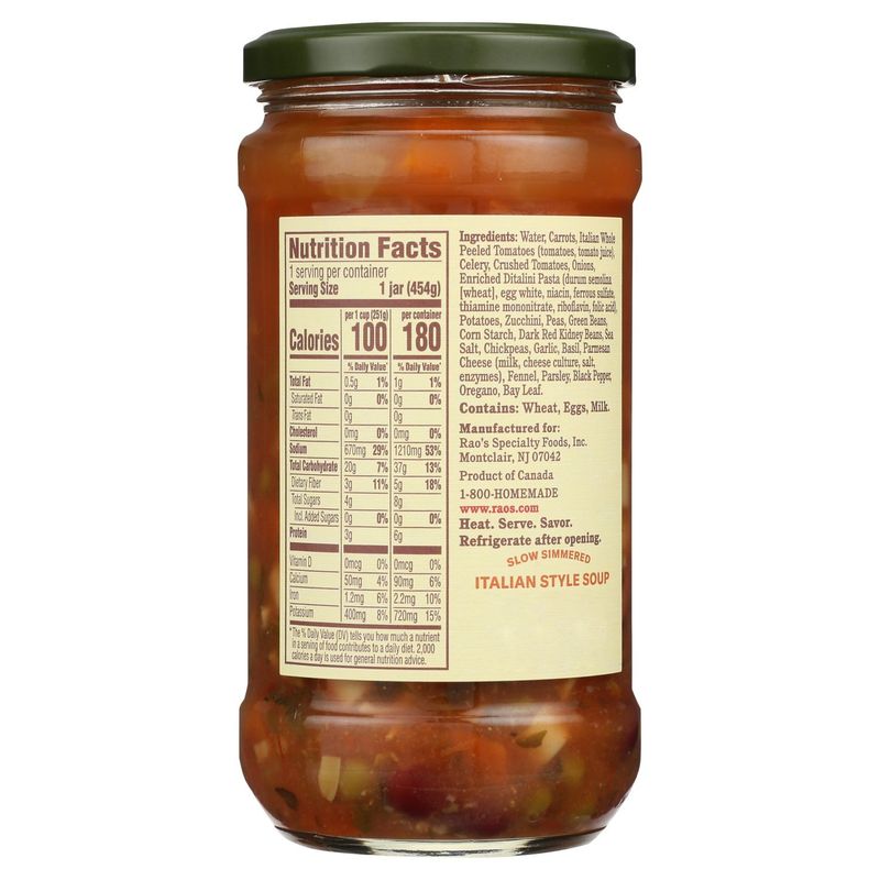 Rao's Vegetable Minestrone Soup, 16oz