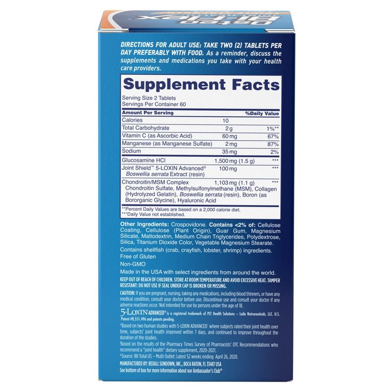 Osteo Bi-Flex Triple Strength Glucosamine Chondroitin Joint Shield Dietary Supplement, 120 count