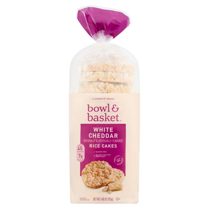 Bowl &amp; Basket White Cheddar Rice Cakes, 5.46 oz