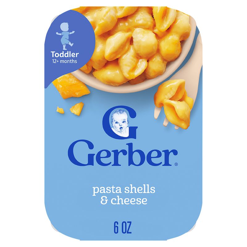Gerber Pasta Shells &amp; Cheese, Toddler, 12+ Months, 6 oz