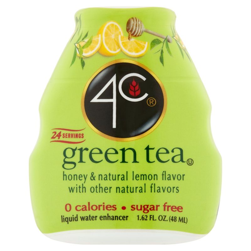 4C Honey &amp; Natural Lemon Flavor Green Tea Liquid Water Enhancer, 1.62 fl oz