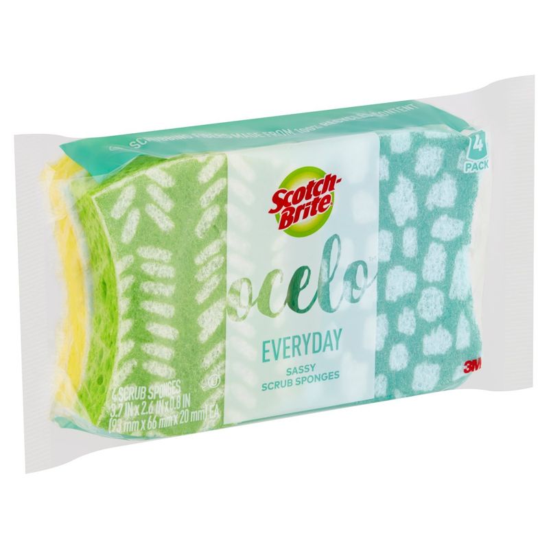 Scotch-Brite® ocelo™ No Scratch Scrub Sponges, 4/Pack