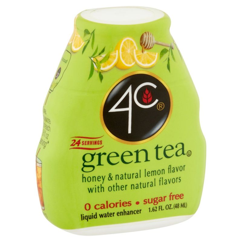 4C Honey &amp; Natural Lemon Flavor Green Tea Liquid Water Enhancer, 1.62 fl oz