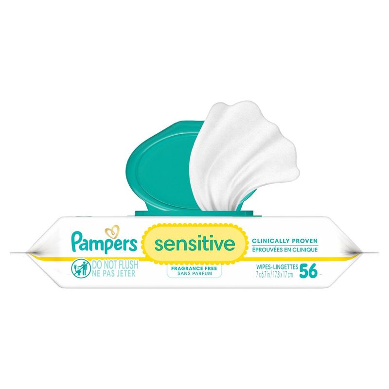 Pampers Sensitive Wipes, 56 count