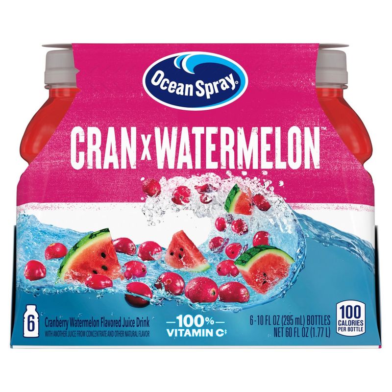 Ocean Spray Cran x Watermelon Juice Drink, 10 fl oz, 6 count