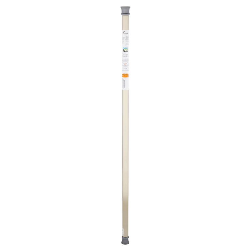 Kenney Twist &amp; Fit No Tools Brushed Nickel 2 Step Home Shower Rod