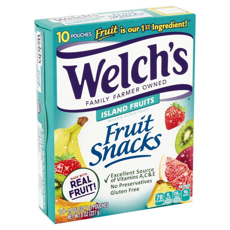 Welch's Island Fruits Fruit Snacks, 0.8 oz, 10 count