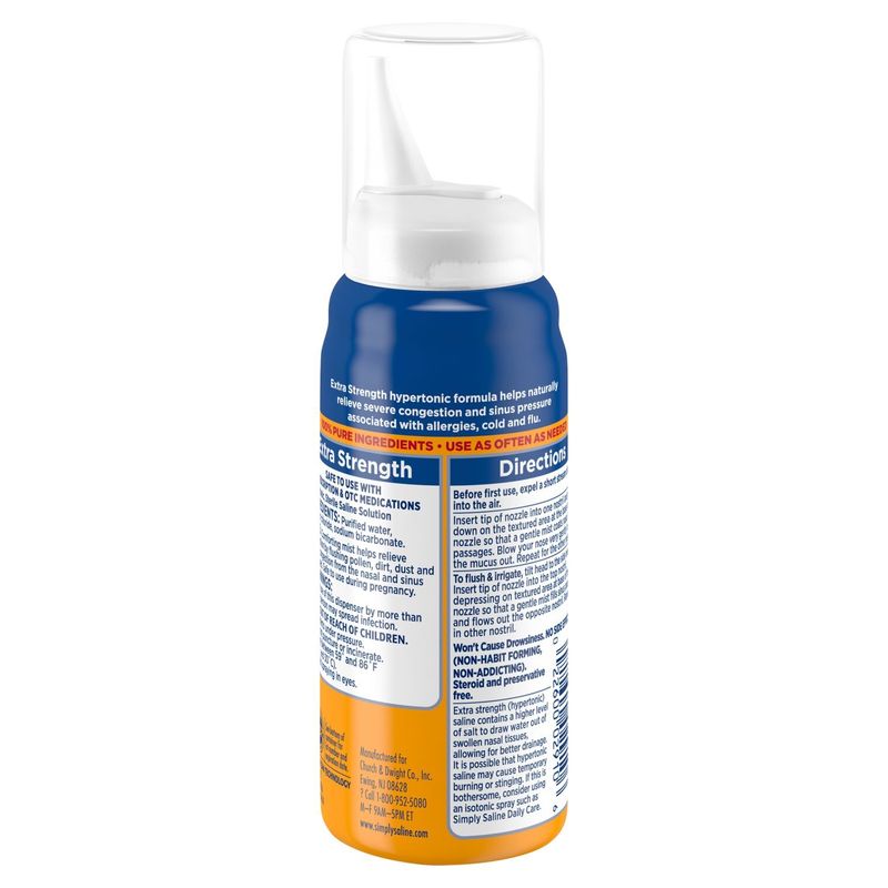 Arm &amp; Hammer Simply Saline Extra Strength Nasal Mist, 1.6 oz