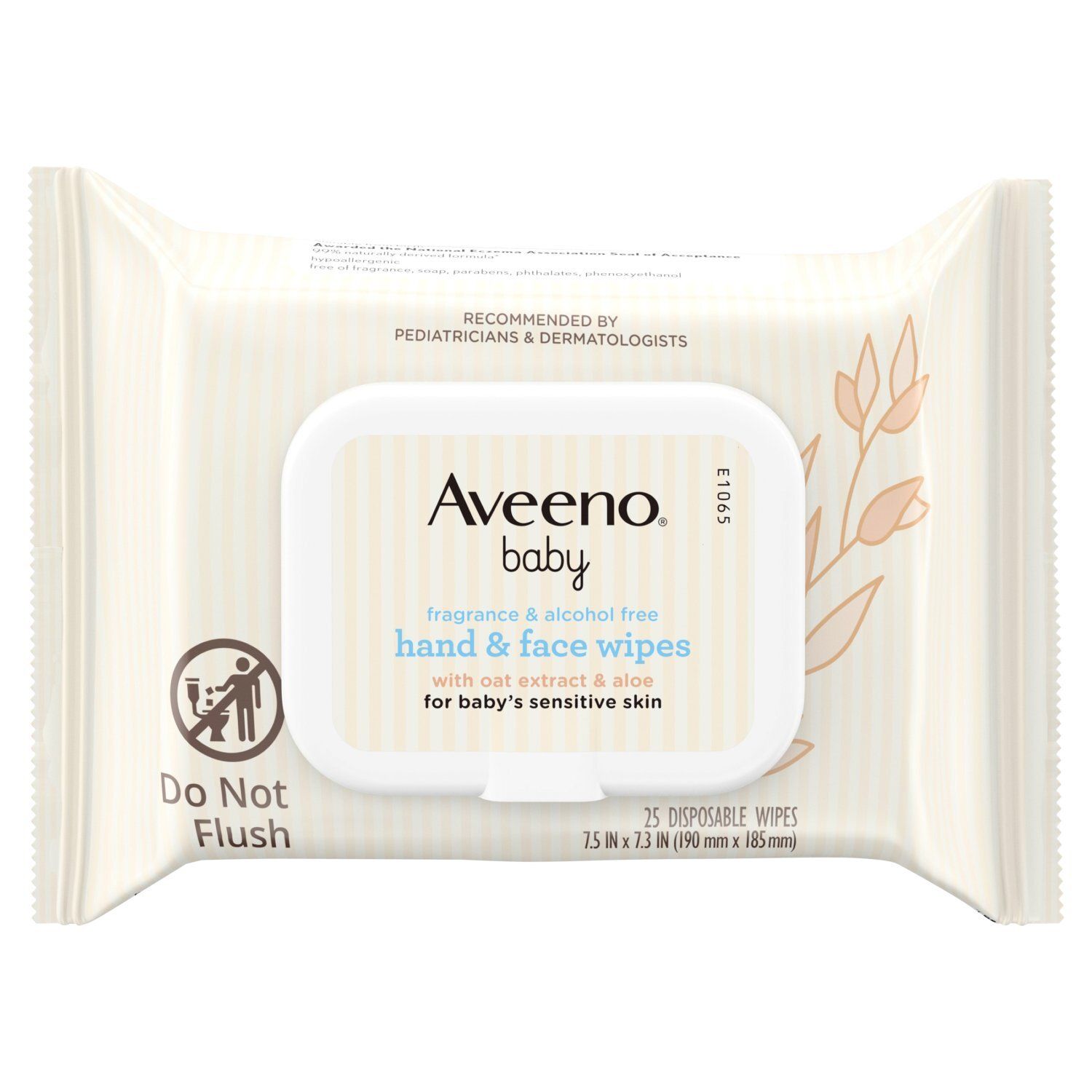 Aveeno Baby Hand &amp; Face Wipes, 25 count