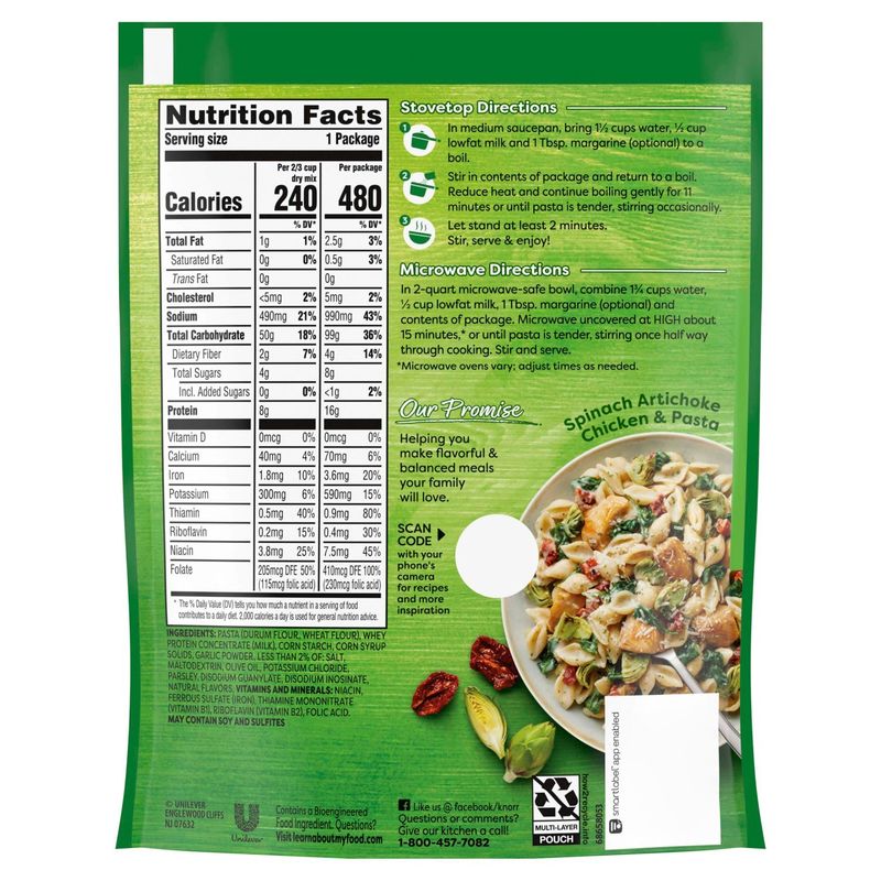Knorr Pasta Sides Creamy Garlic Shells 4.4 oz