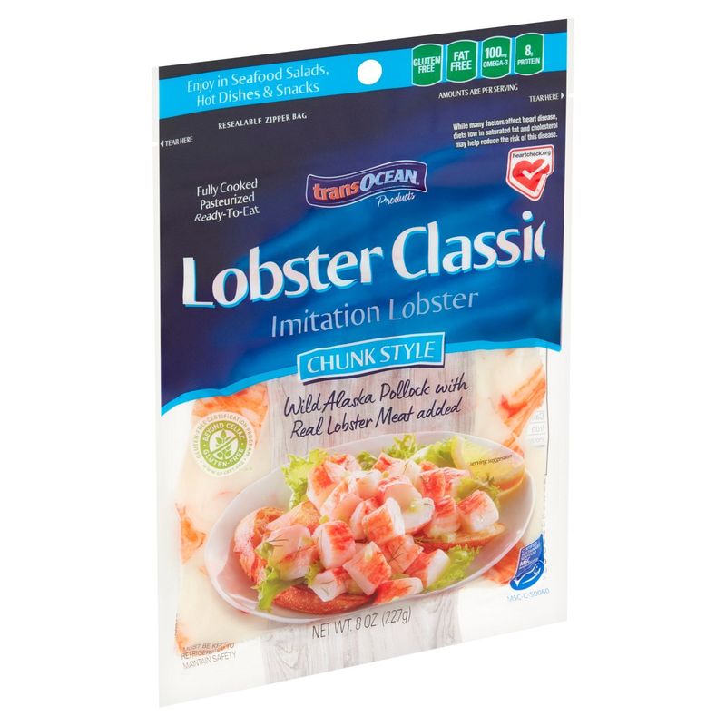 Trans Ocean Chunk Style Classic Imitation Lobster, 8 oz