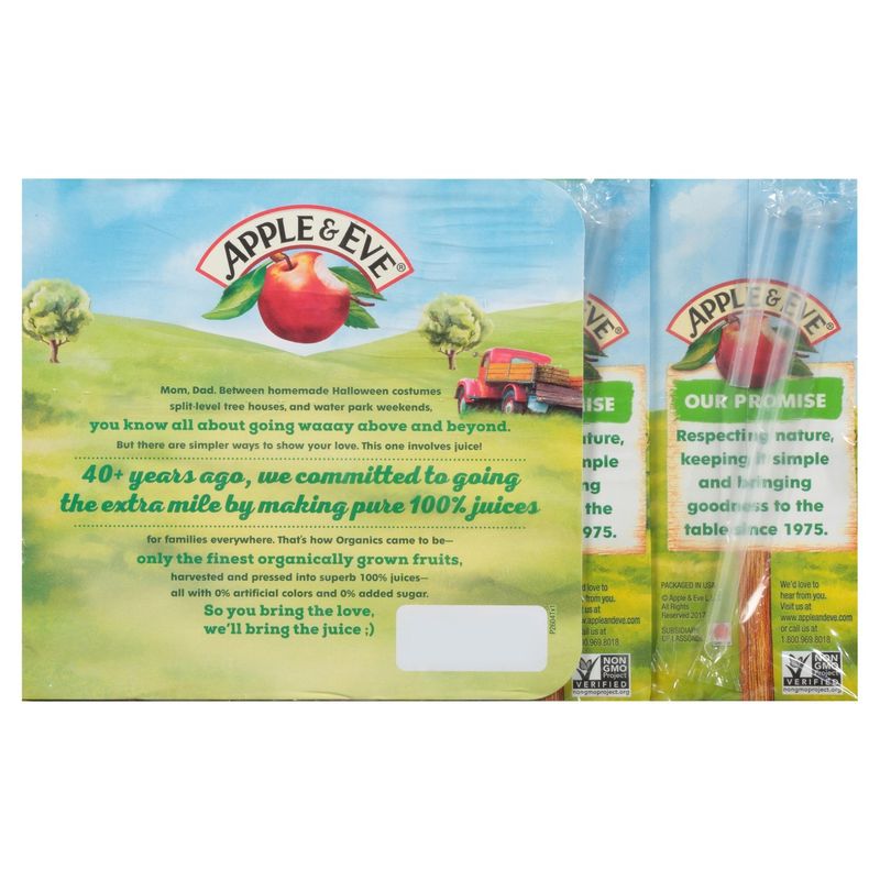 Apple &amp; Eve Organics Apple 100% Juice, 6.75 fl oz, 8 count