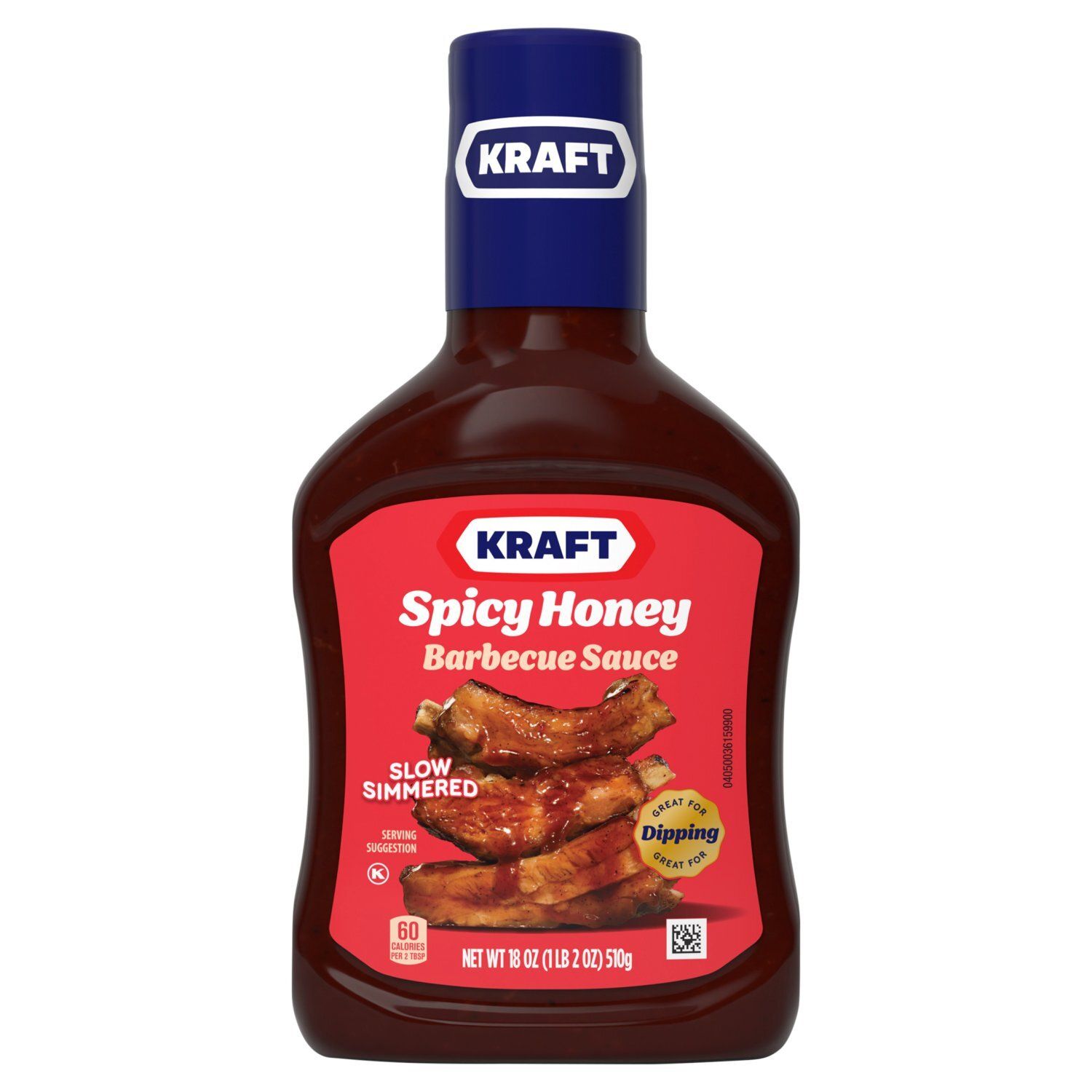 Kraft Slow Simmered Spicy Honey Barbecue Sauce, 18 oz