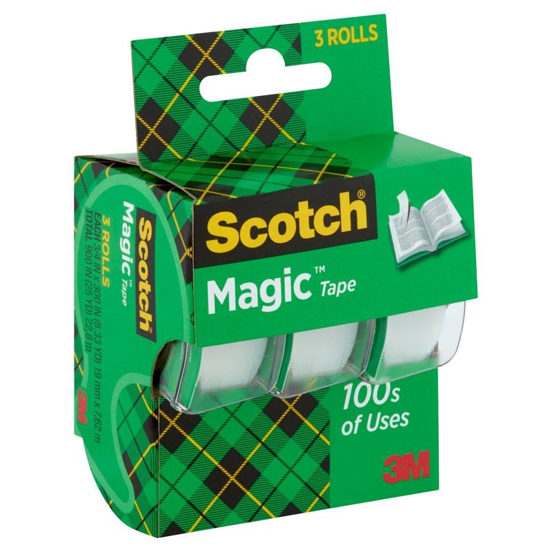 Scotch® Magic™ Tape, 3/4 in. x 300 in., 3 Dispensers/Pack