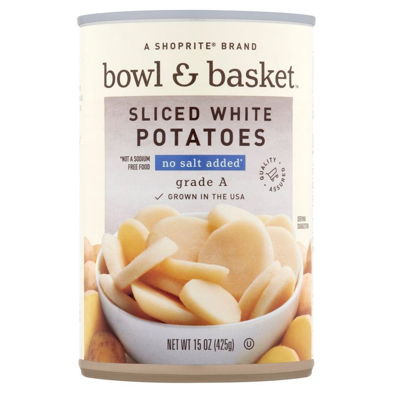 Bowl &amp; Basket Sliced White Potatoes, No Salt Added, 15 oz
