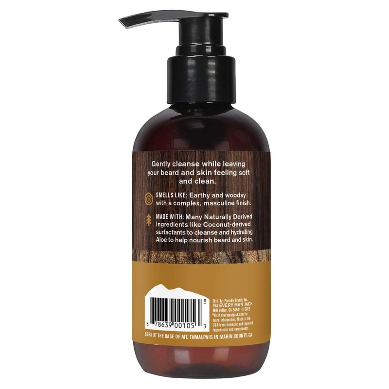 Every Man Jack Cleanse Sandalwood Beard + Face Wash, 6.7 fl oz