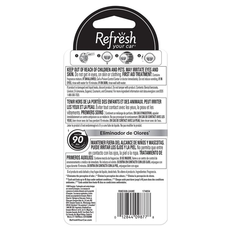Refresh Your Car Lightning Bolt Ice Storm Air Fresheners, 2 count, 0.10 fl oz