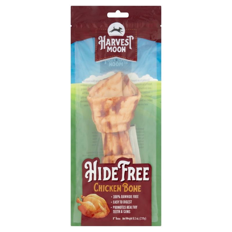 Harvest Moon 8" Hide Free Chicken Bone Dog Chews, 8.1 oz