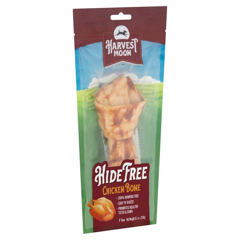 Harvest Moon 8" Hide Free Chicken Bone Dog Chews, 8.1 oz