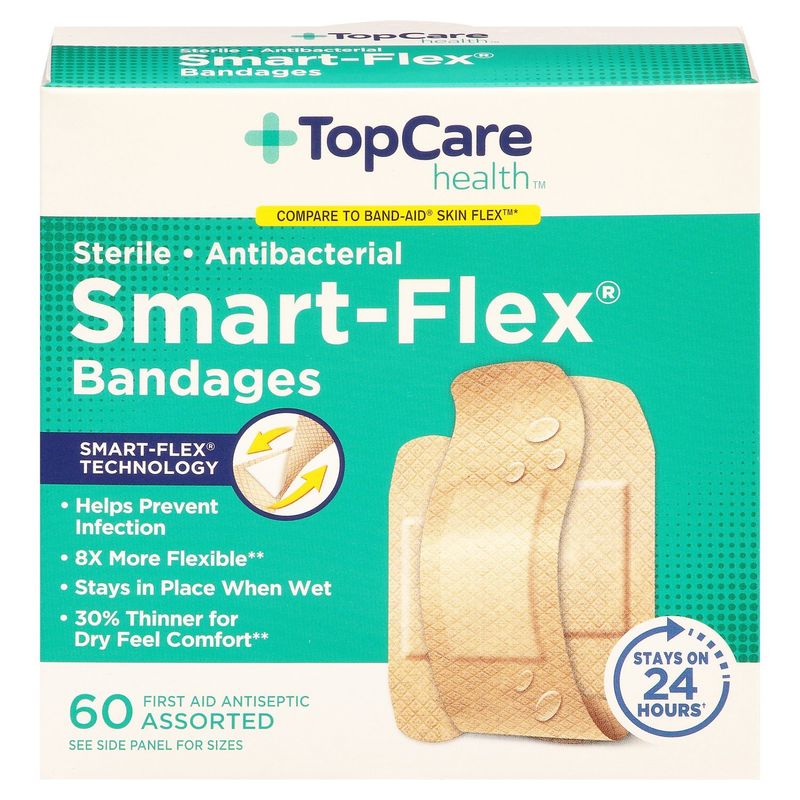 TopCare Health Assorted Smart-Flex Bandages, 60 count
