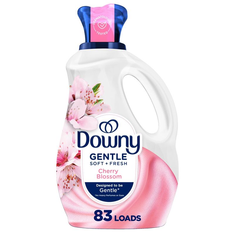 Downy Gentle Soft + Fresh Fabric Softener Liquid, Cherry Blossom Scent, 56 FL OZ, 83 loads, Liquid