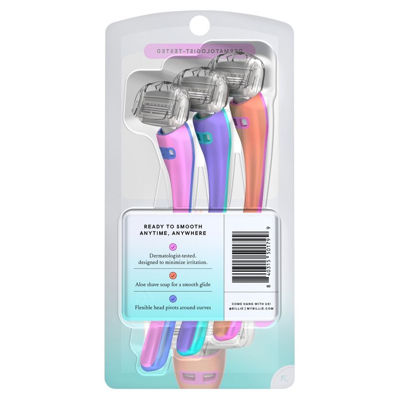Billie The Malibu Set 3-Blade Razors, 3 count