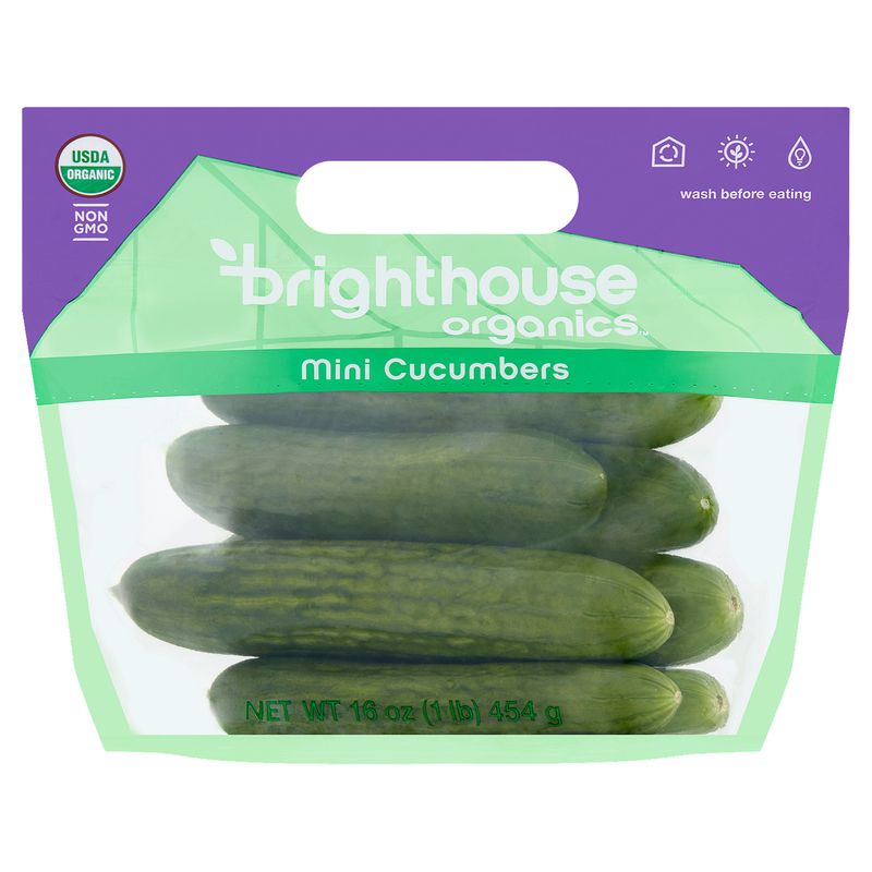 Brighthouse Organics Mini Cucumbers, 1 lb bag