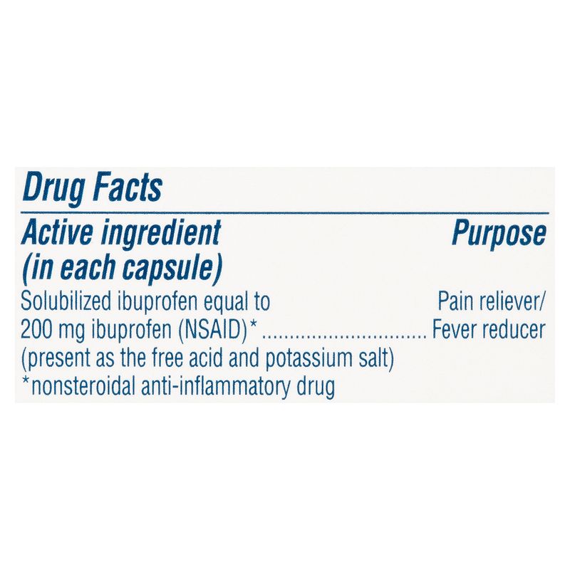 Advil Liqui-Gels Solubilized Ibuprofen Liquid Filled Capsules, 200 mg, 40 count