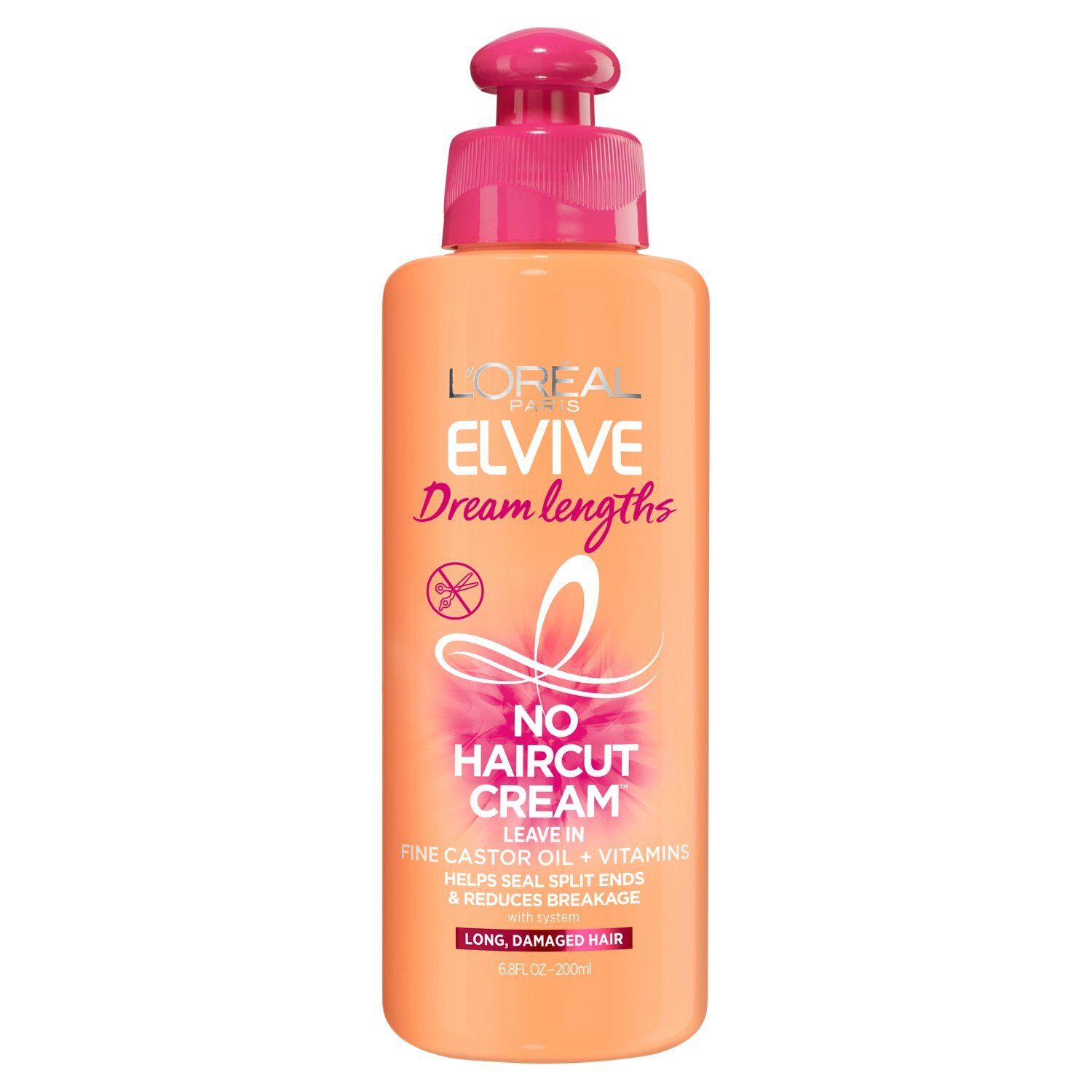 L'Oreal Paris Elvive Dream Lengths No Haircut Cream Leave In Conditioner, 6.8 fl. oz.