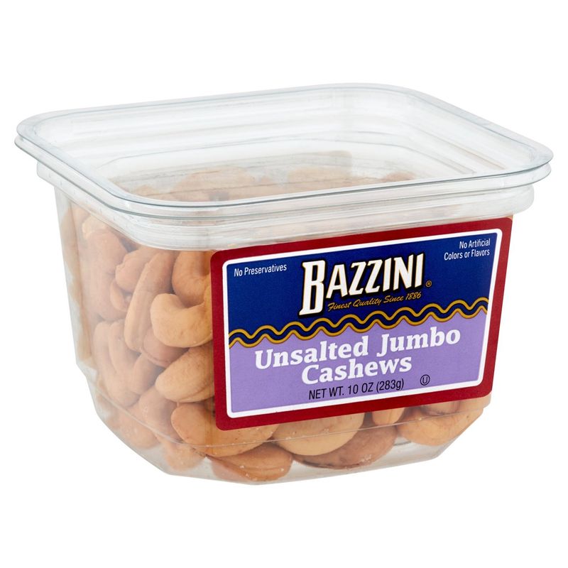 Bazzini Unsalted Jumbo Cashews, 10 oz