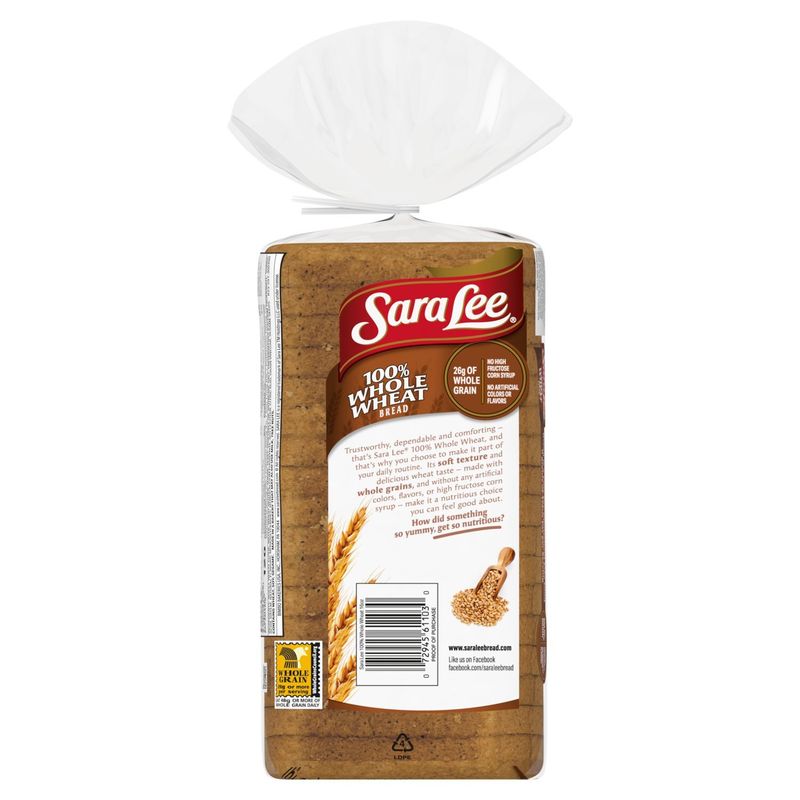 Sara Lee 100% Whole Wheat Bread, 16 oz