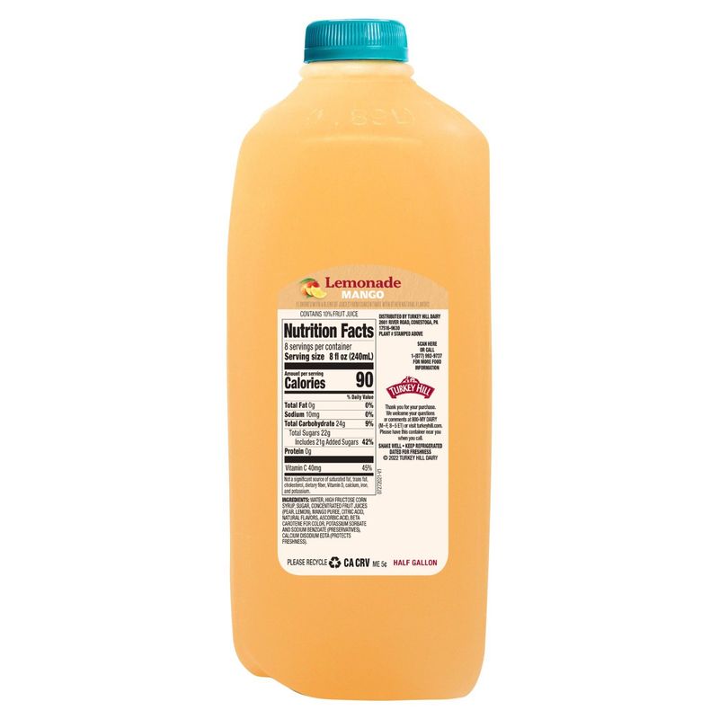 Turkey Hill Mango Lemonade, 64 fl oz