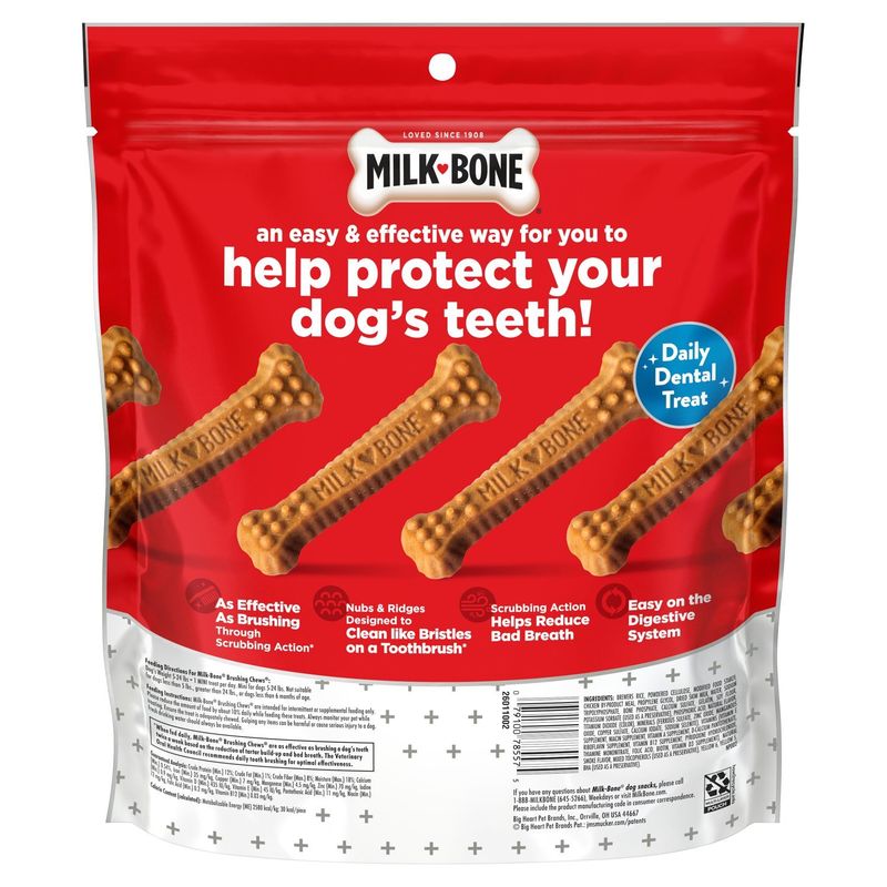 Milk-Bone Mini Brushing Chews Chicken Flavor Dog Treats, 48 count, 18.9 oz