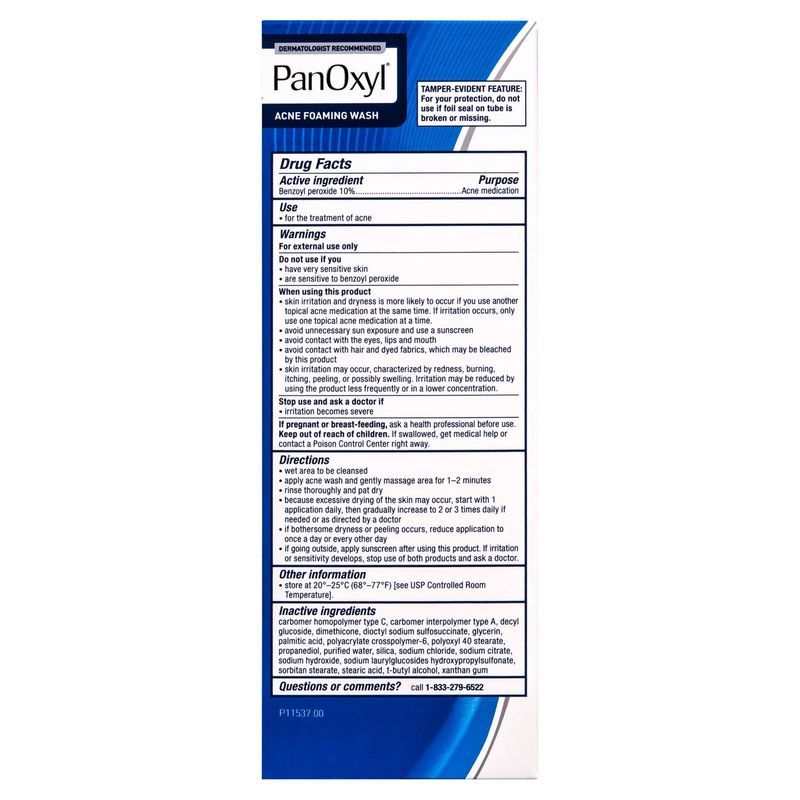 PanOxyl Maximum Strength Acne Foaming Wash, 5.5 oz