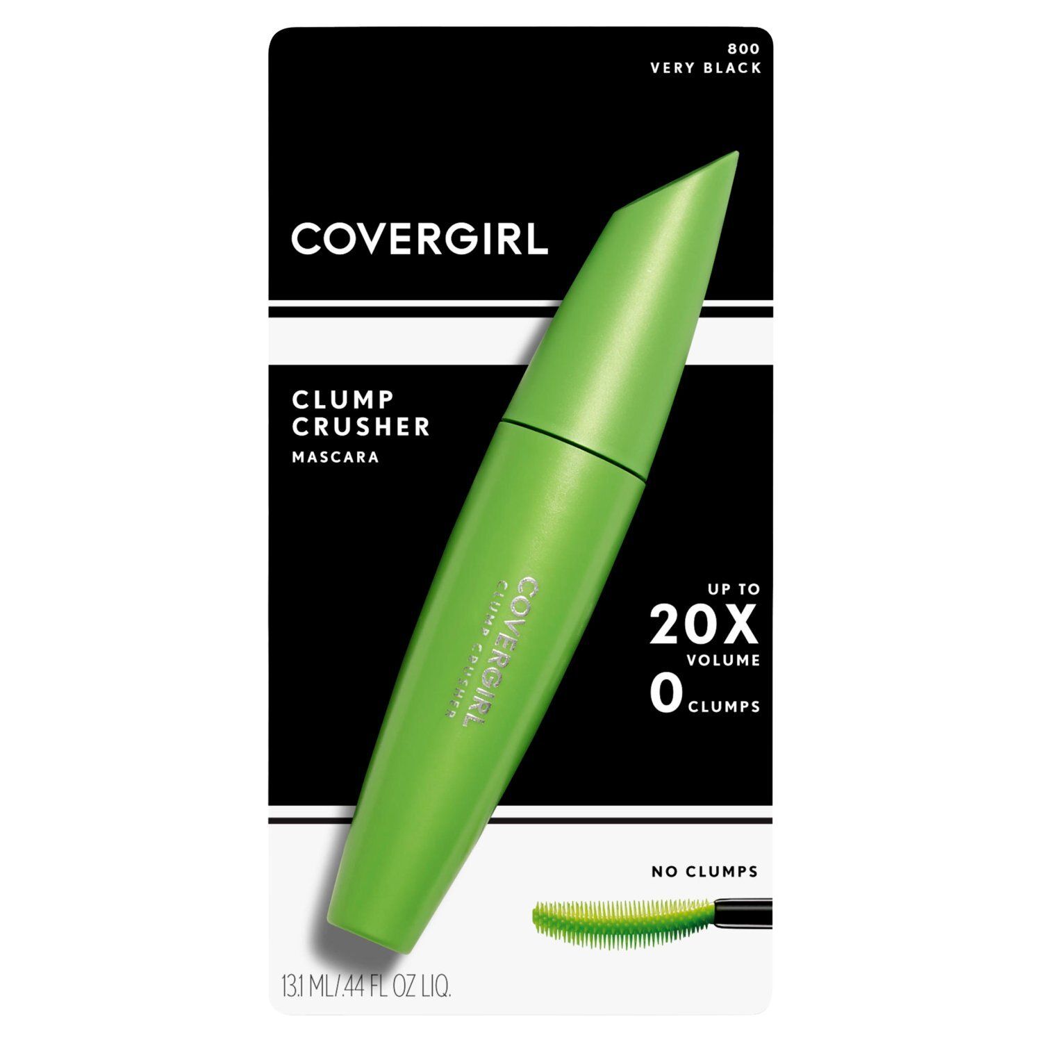 Covergirl Clump Crusher 800 Very Black Mascara, .44 fl oz liq