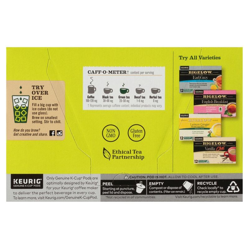 Bigelow Classic Green Tea K-Cup Pods, 0.10 oz, 12 count