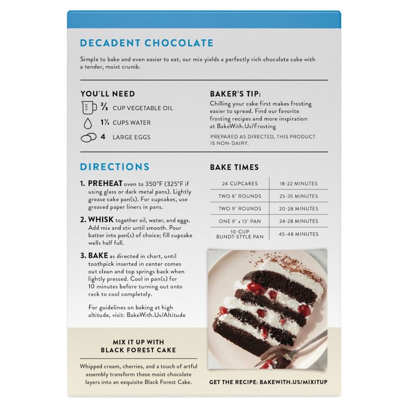 King Arthur Baking Company Gluten-Free Chocolate Cake Mix, 22 oz