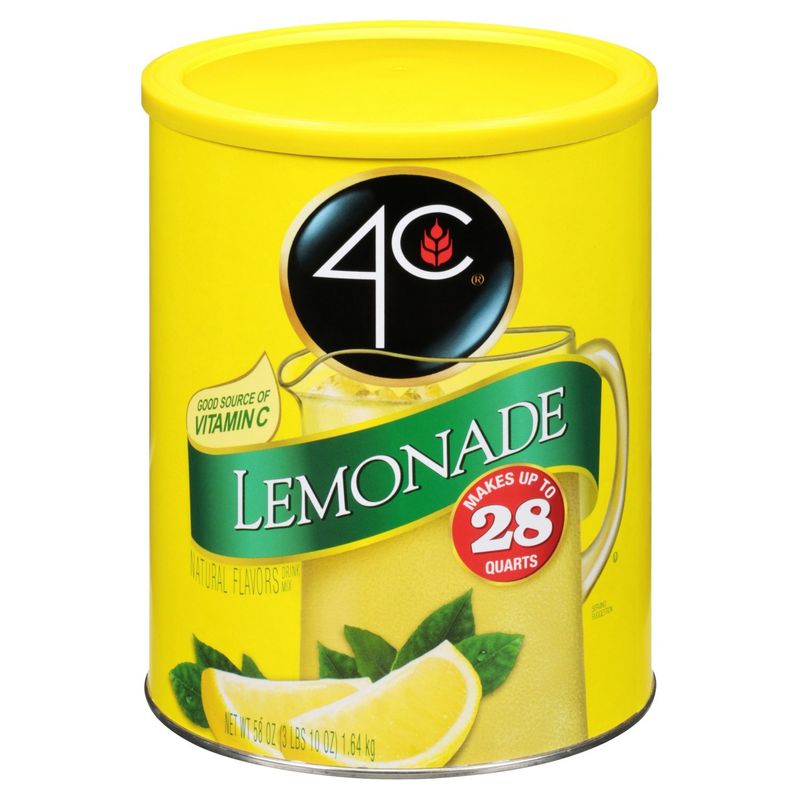 4C Lemonade Drink Mix, 58 oz