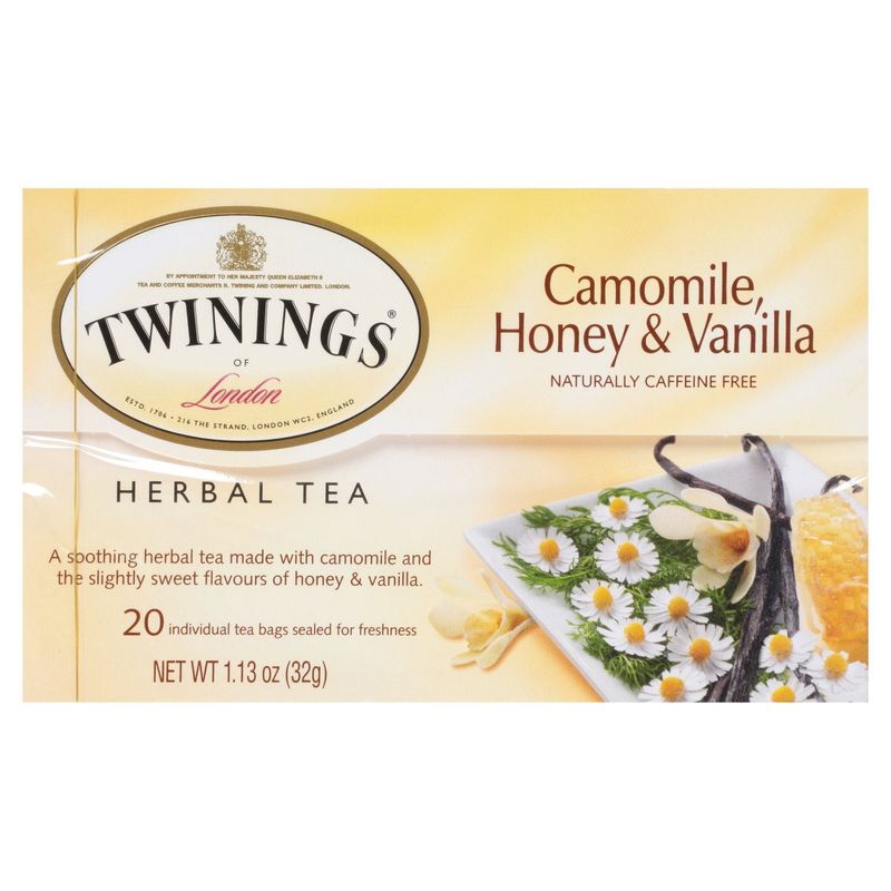 Twinings Camomile Honey &amp; Vanilla Flavoured Herbal Tea Bags, 20 count, 1.13 oz