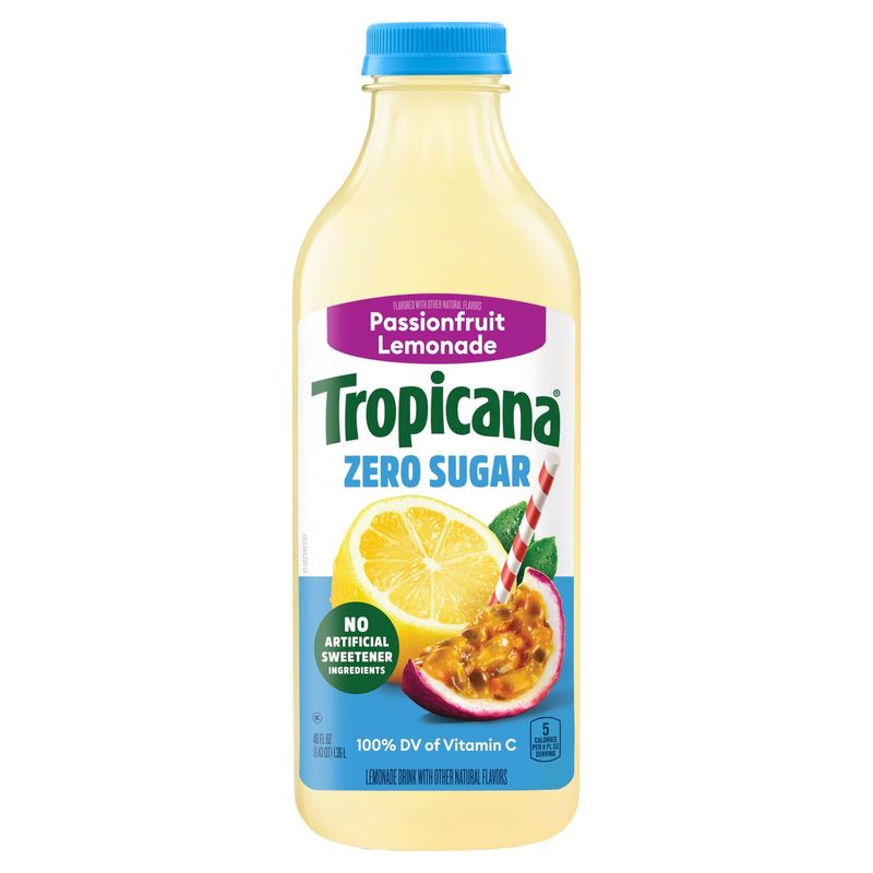 Tropicana Zero Sugar Passionfruit Lemonade Drink, 46 fl oz