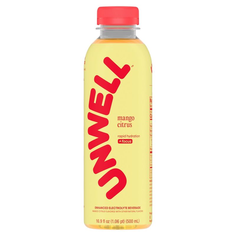 UNWELL Mango Citrus Enhanced Electrolyte Beverage, 16.9 fl oz