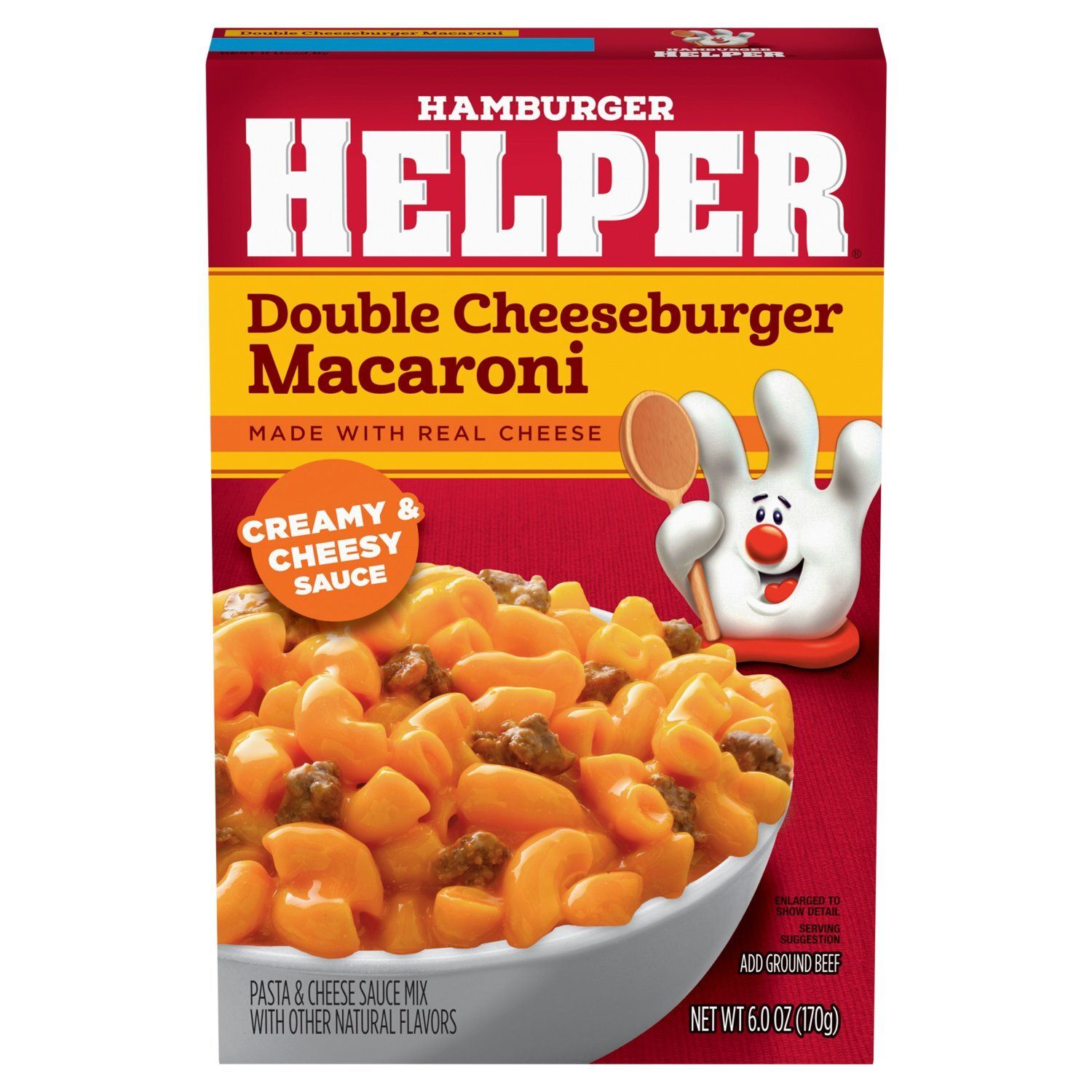 Hamburger Helper Double Cheeseburger Macaroni Pasta &amp; Cheese Sauce Mix, 6.0 oz