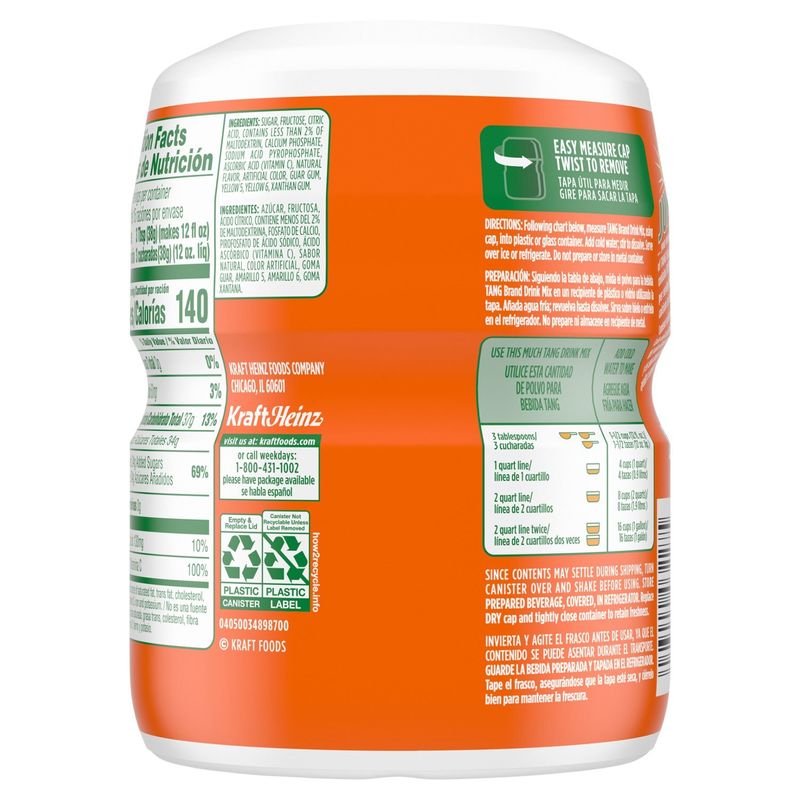 Tang Orange Drink Mix, 20 oz