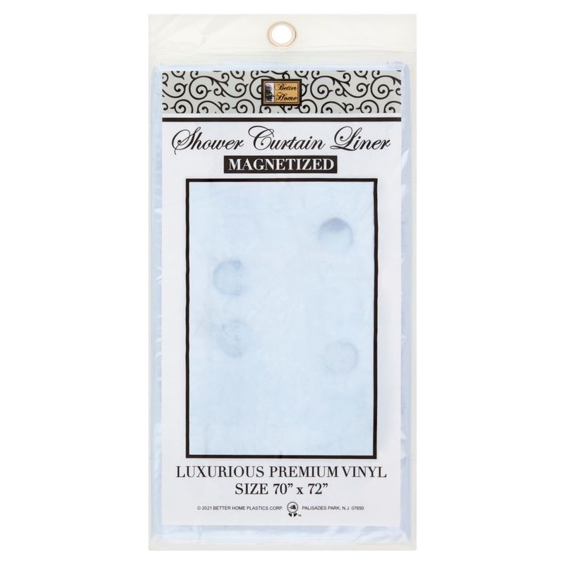 Better Home Clear Magnetized Shower Curtain Liner