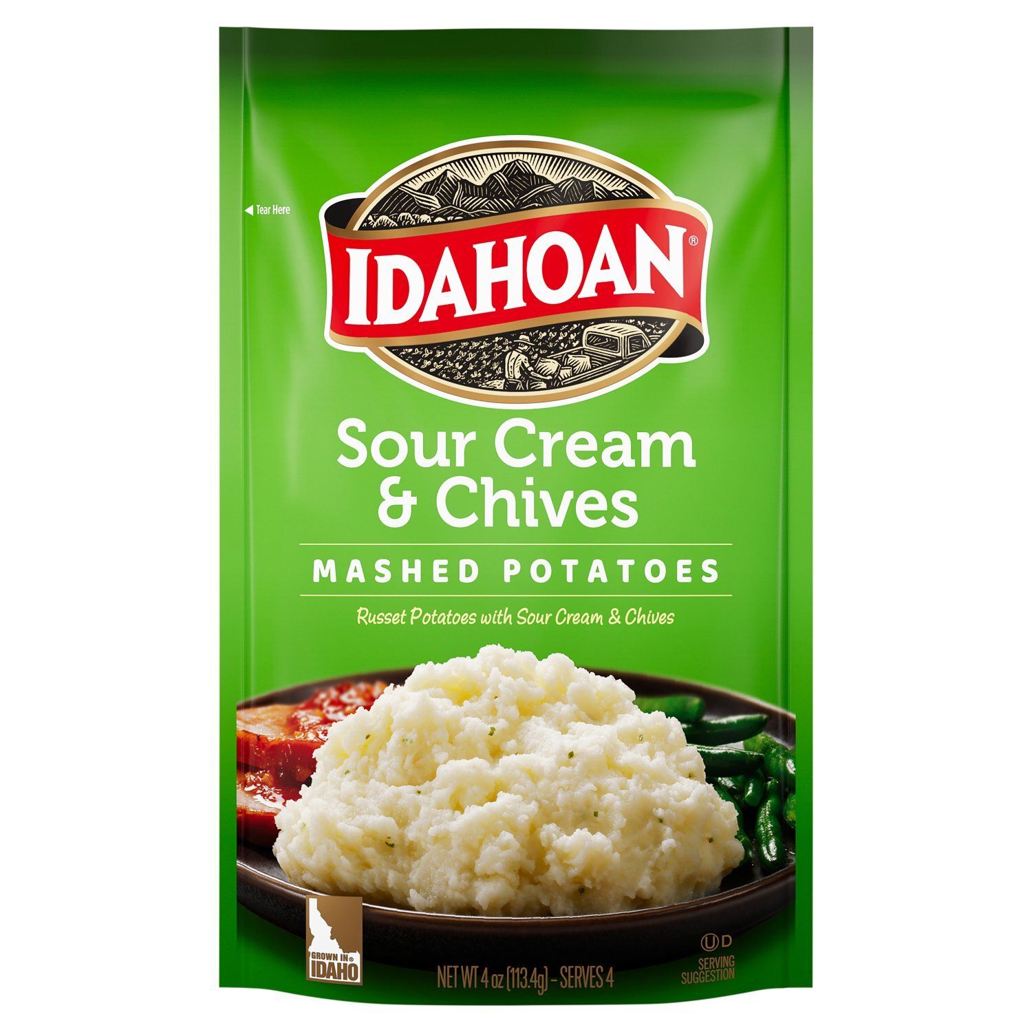 Idahoan Sour Cream &amp; Chives Mashed Potatoes, 4 oz