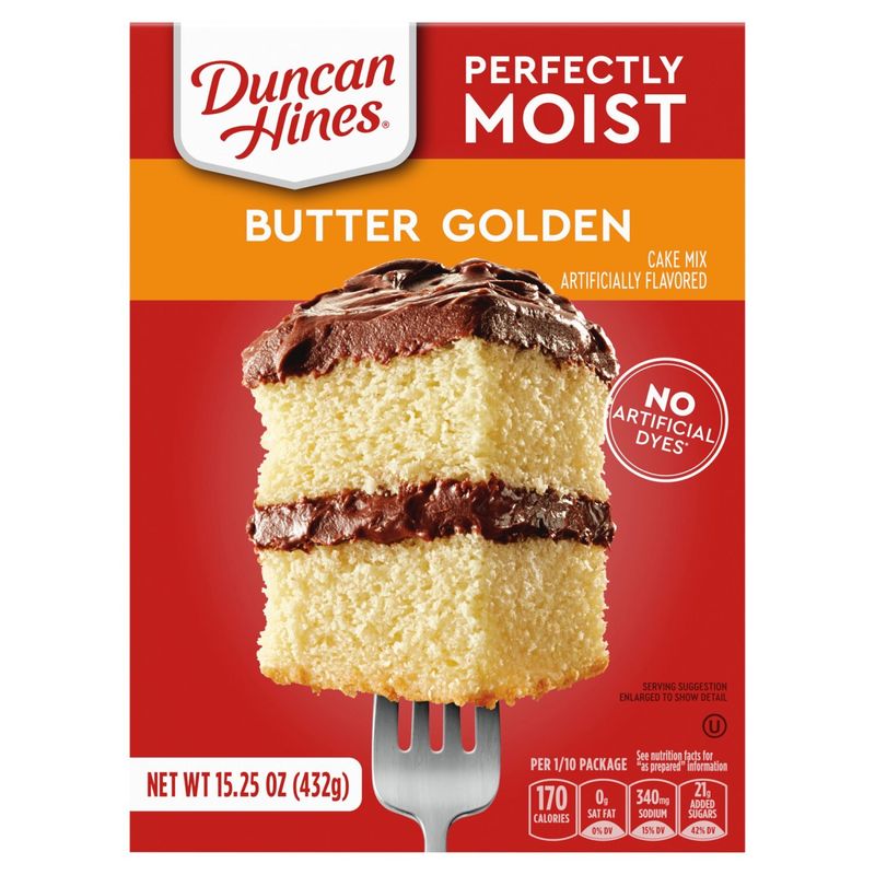 Duncan Hines Perfectly Moist Butter Golden Cake Mix, 15.25 oz