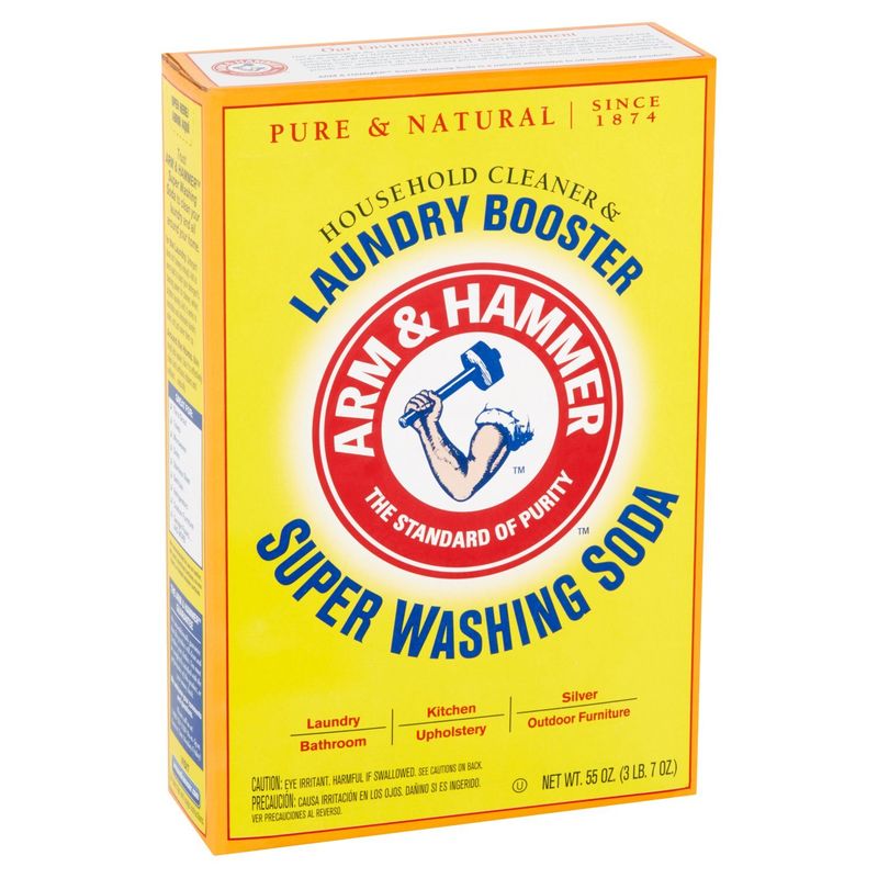 Arm &amp; Hammer Household Cleaner &amp; Laundry Booster Super Washing Soda, 55 oz