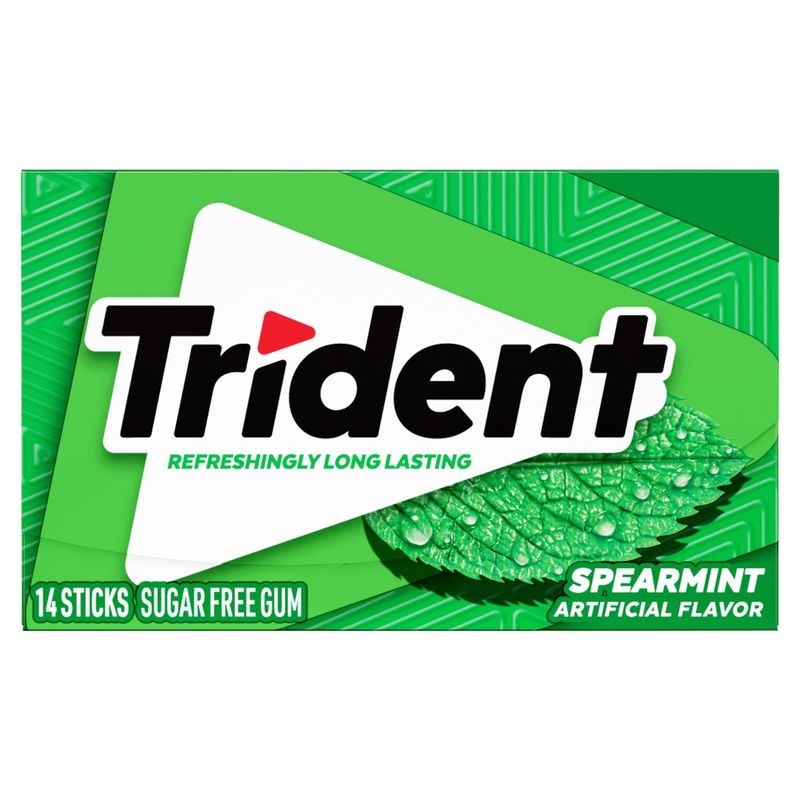 Trident Spearmint Sugar Free Gum, 14 count