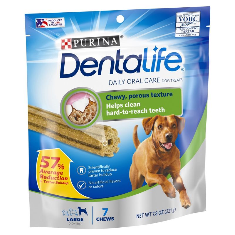 Purina DentaLife Daily Oral Care Dog Treats, Large, 7 count, 7.8 oz